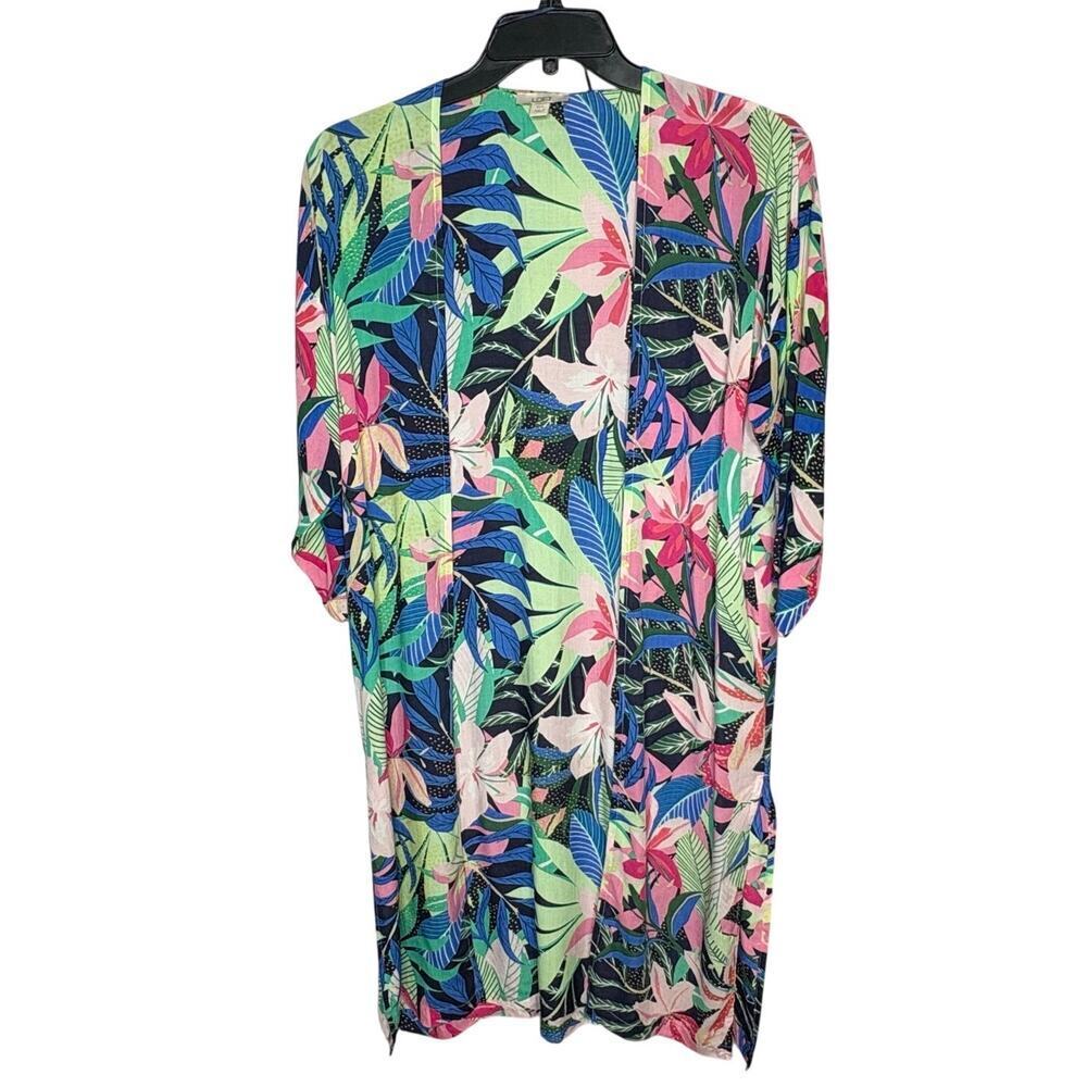 Loft Tropical Summer Open Front Kimono Duster Cruise Vacation Coverup Size XS/S